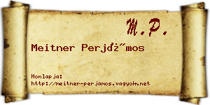 Meitner Perjámos névjegykártya